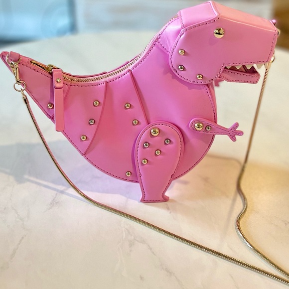 Kate Spade Novelty T-REX Crossbody Bag Dinosaur PINK - RARE - Picture 5 of 8